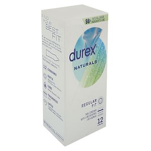 Durex Naturals Regular Fit Condom -12Pcs Pack(UK)
